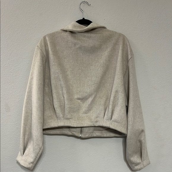 Zara Beige Zip-Up Jacket - Picture 4 of 5